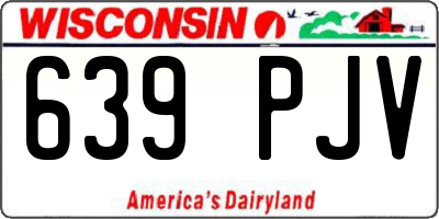 WI license plate 639PJV
