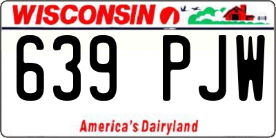WI license plate 639PJW