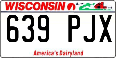 WI license plate 639PJX