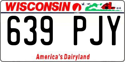 WI license plate 639PJY