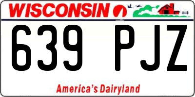 WI license plate 639PJZ