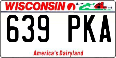 WI license plate 639PKA