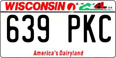 WI license plate 639PKC