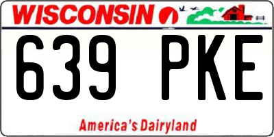 WI license plate 639PKE
