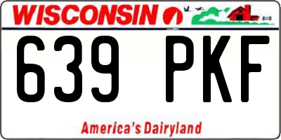 WI license plate 639PKF