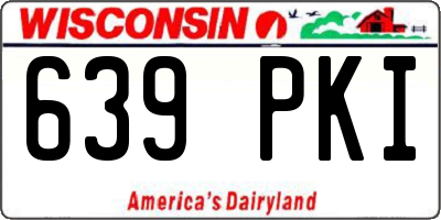 WI license plate 639PKI