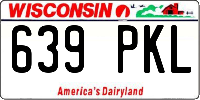 WI license plate 639PKL