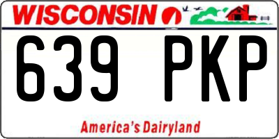 WI license plate 639PKP
