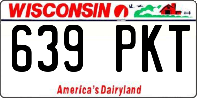 WI license plate 639PKT