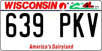 WI license plate 639PKV