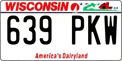 WI license plate 639PKW