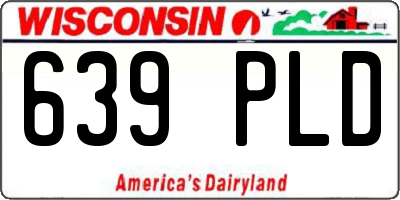 WI license plate 639PLD