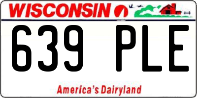 WI license plate 639PLE