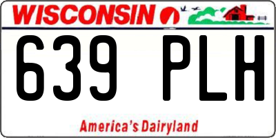 WI license plate 639PLH