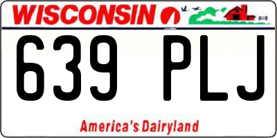 WI license plate 639PLJ