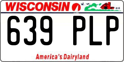 WI license plate 639PLP