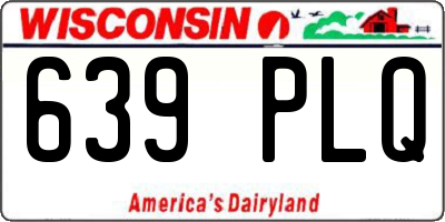 WI license plate 639PLQ