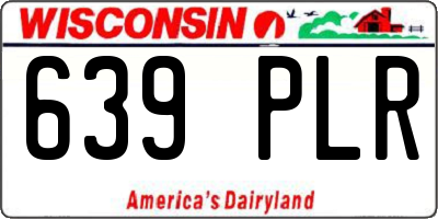 WI license plate 639PLR