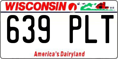 WI license plate 639PLT