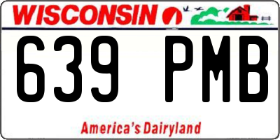 WI license plate 639PMB