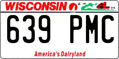 WI license plate 639PMC