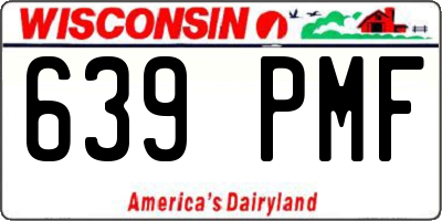 WI license plate 639PMF