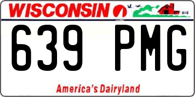 WI license plate 639PMG