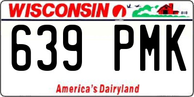 WI license plate 639PMK
