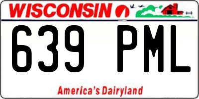 WI license plate 639PML