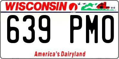 WI license plate 639PMO