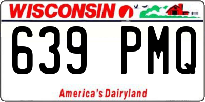 WI license plate 639PMQ