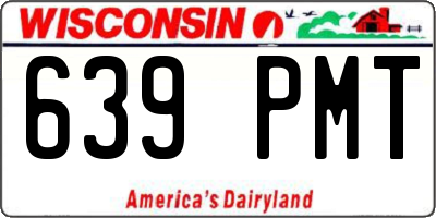 WI license plate 639PMT