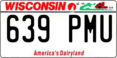 WI license plate 639PMU