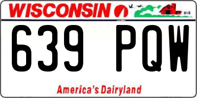 WI license plate 639PQW