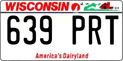 WI license plate 639PRT