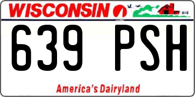 WI license plate 639PSH