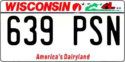 WI license plate 639PSN