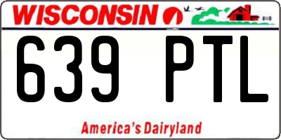 WI license plate 639PTL