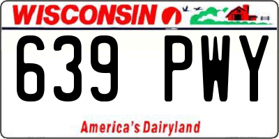 WI license plate 639PWY