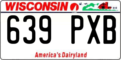 WI license plate 639PXB