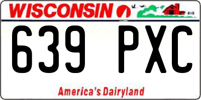 WI license plate 639PXC