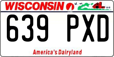 WI license plate 639PXD