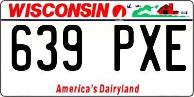 WI license plate 639PXE