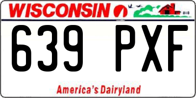 WI license plate 639PXF