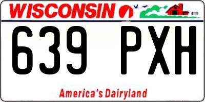 WI license plate 639PXH