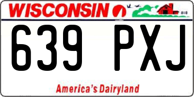 WI license plate 639PXJ