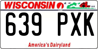 WI license plate 639PXK