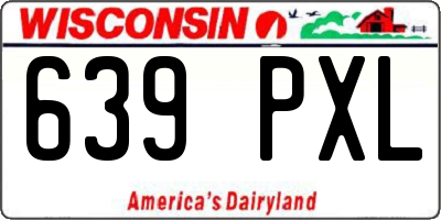 WI license plate 639PXL