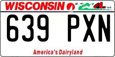 WI license plate 639PXN