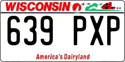 WI license plate 639PXP